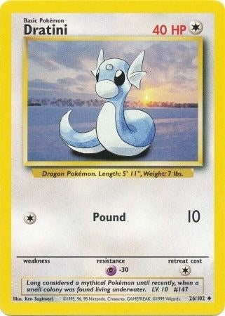 Image for Dratini (026/102) (Base Set) - Pokemon