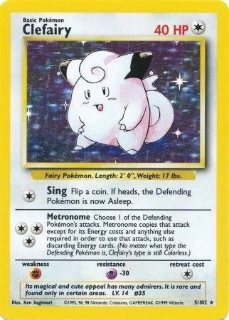 Image for Clefairy (005/102) (Base Set) - Pokemon