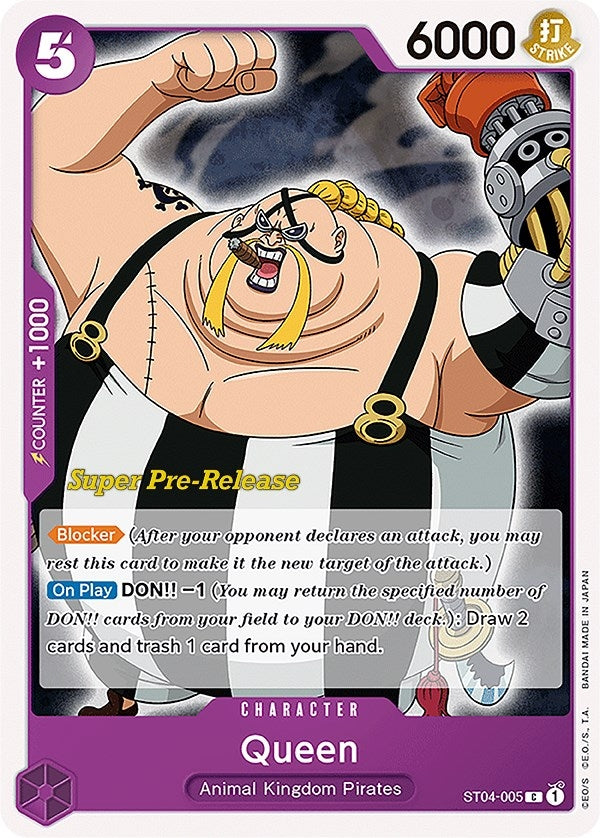 Image for Queen (ST04-005) (Super Pre-Release Starter Deck 4: Animal Kingdom Pirates) (ST-04 PRE) - One Piece Card Game