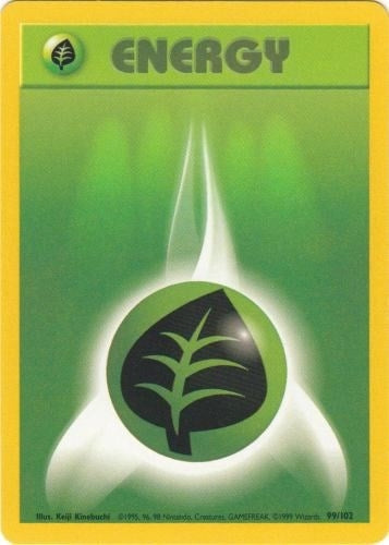 Image for Grass Energy (099/102) (Base Set) - Pokemon