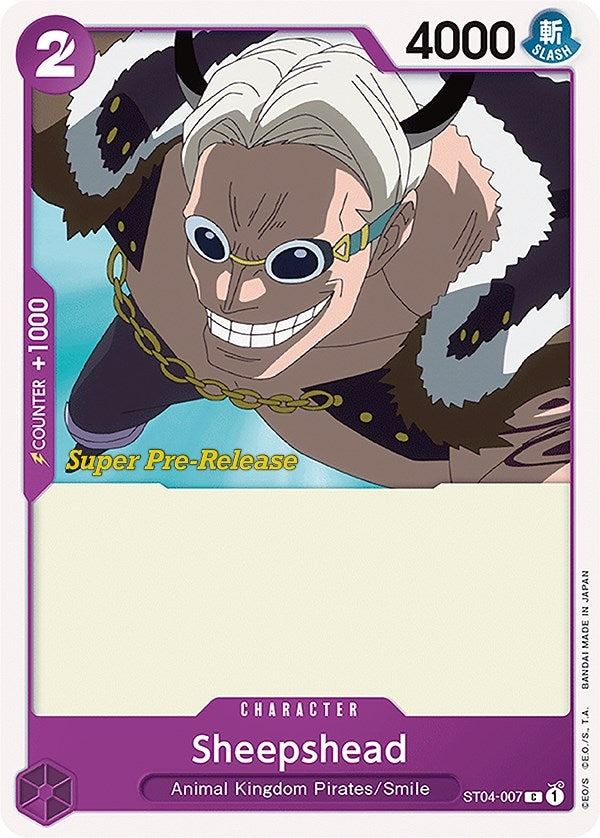 Image for Sheepshead (ST04-007) (Super Pre-Release Starter Deck 4: Animal Kingdom Pirates) (ST-04 PRE) - One Piece Card Game