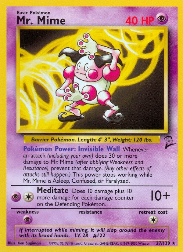 Image for Mr. Mime (027/130) (Base Set 2) - Pokemon