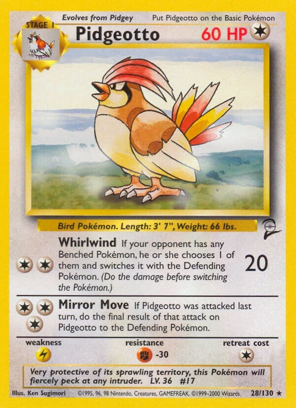 Image for Pidgeotto (028/130) (Base Set 2) - Pokemon
