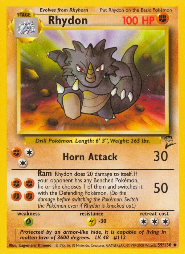 Image for Rhydon (059/130) (Base Set 2) - Pokemon