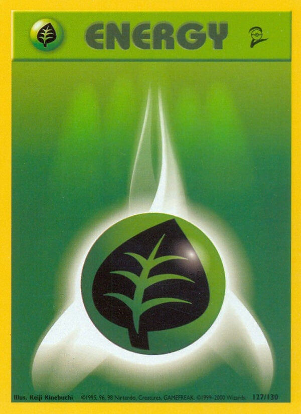 Image for Grass Energy (127/130) (Base Set 2) - Pokemon