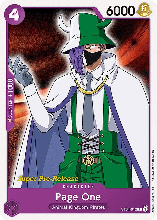 Image for Page One (ST04-012) (Super Pre-Release Starter Deck 4: Animal Kingdom Pirates) (ST-04 PRE) - One Piece Card Game