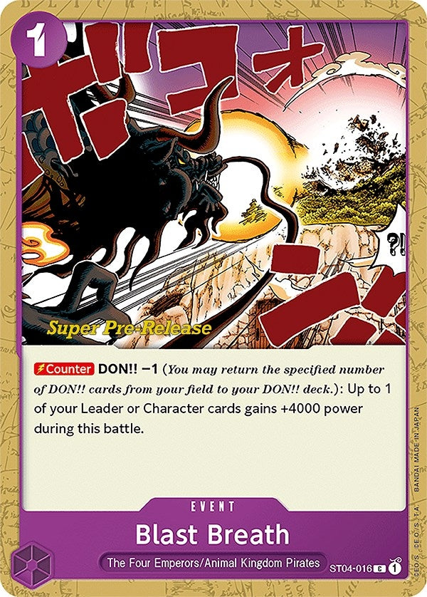 Image for Blast Breath (ST04-016) (Super Pre-Release Starter Deck 4: Animal Kingdom Pirates) (ST-04 PRE) - One Piece Card Game