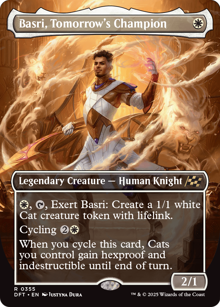 Basri, Tomorrow's Champion (Borderless) (DFT-355) [Aetherdrift] Foil