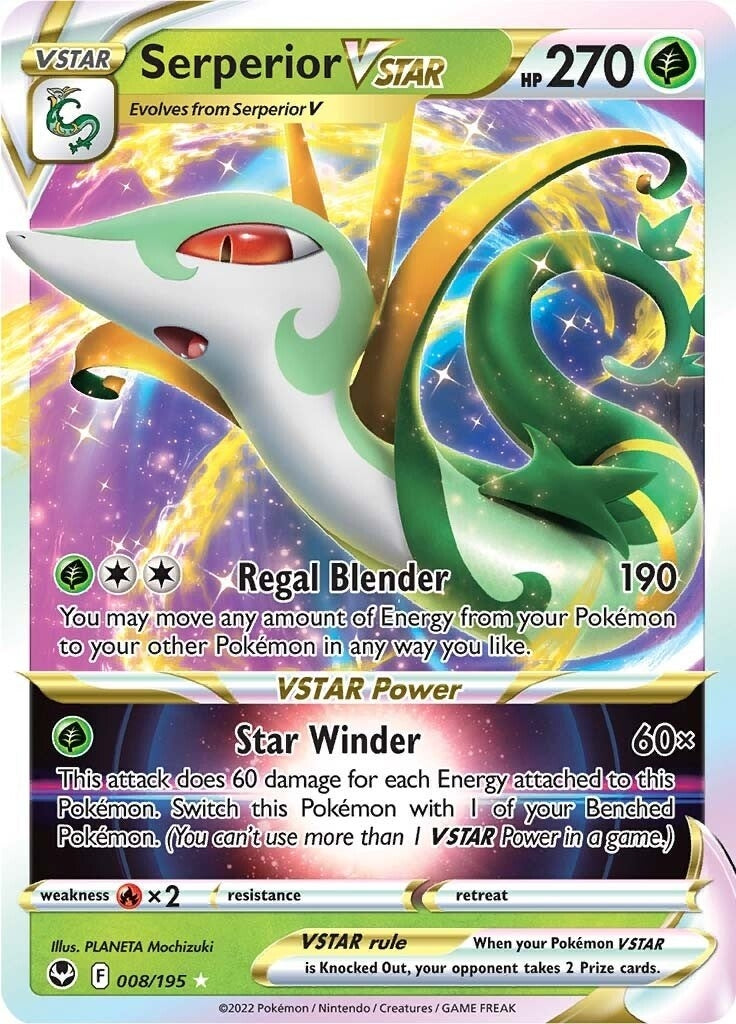 Image for Serperior VSTAR (008/195) (SWSH12: Silver Tempest) (SWSH12) - Pokemon