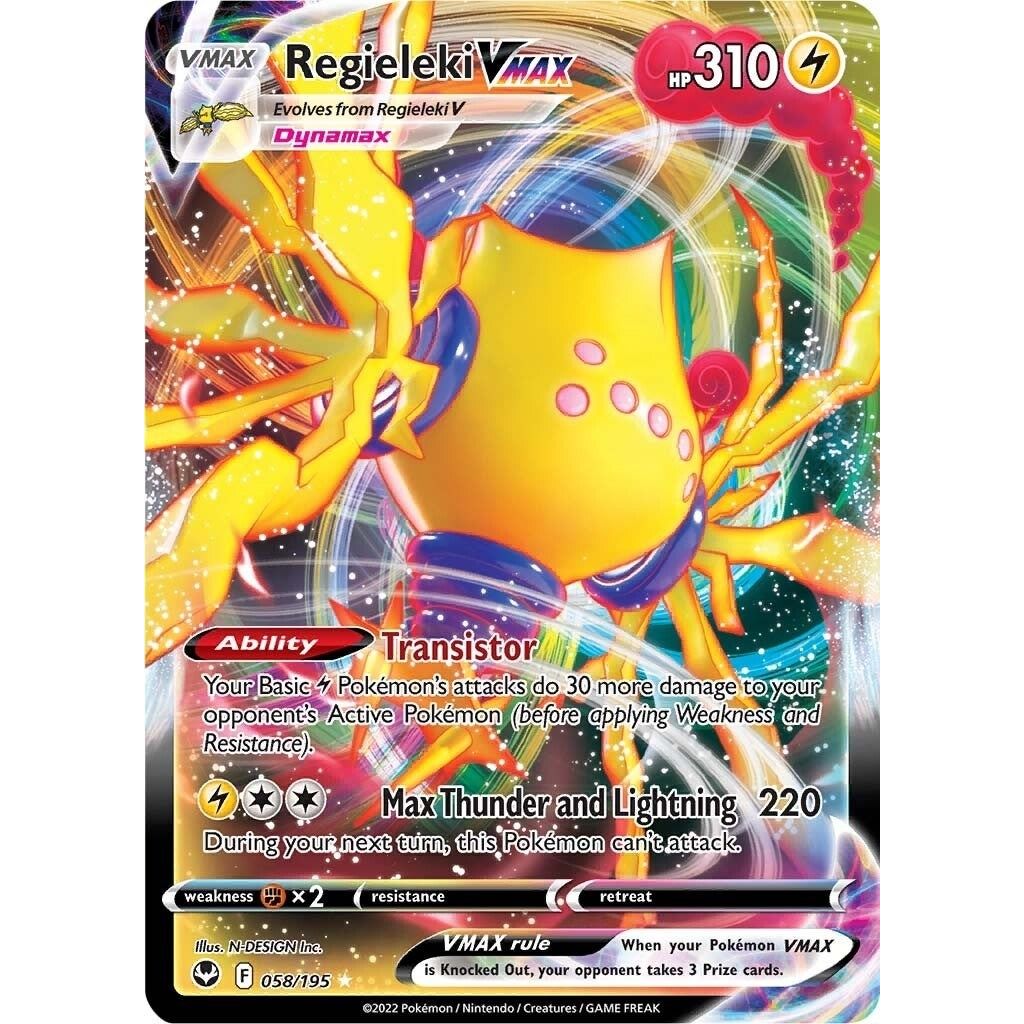 Regieleki VMAX (058/195) (SWSH12: Silver Tempest) - PokeBox USA