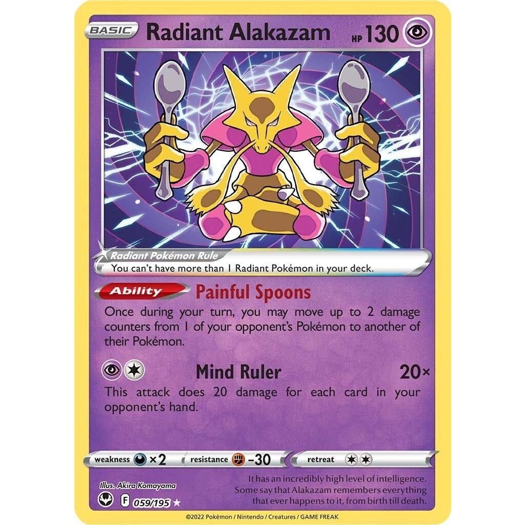 Radiant Alakazam (059/195) (SWSH12: Silver Tempest) - PokeBox USA