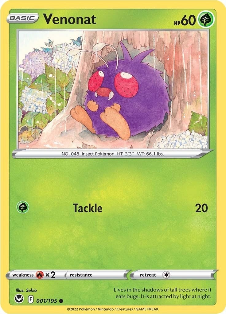 Image for Venonat (001/195) (SWSH12: Silver Tempest) (SWSH12) - Pokemon