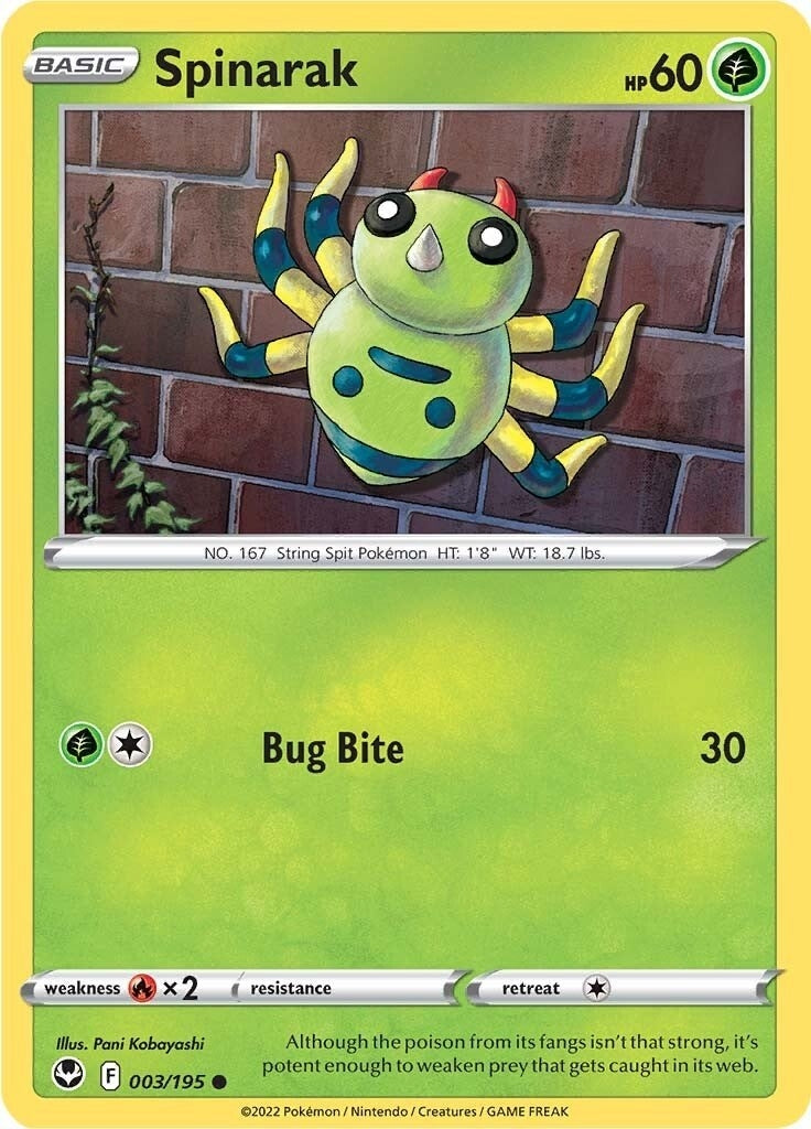 Image for Spinarak (003/195) (SWSH12: Silver Tempest) (SWSH12) - Pokemon