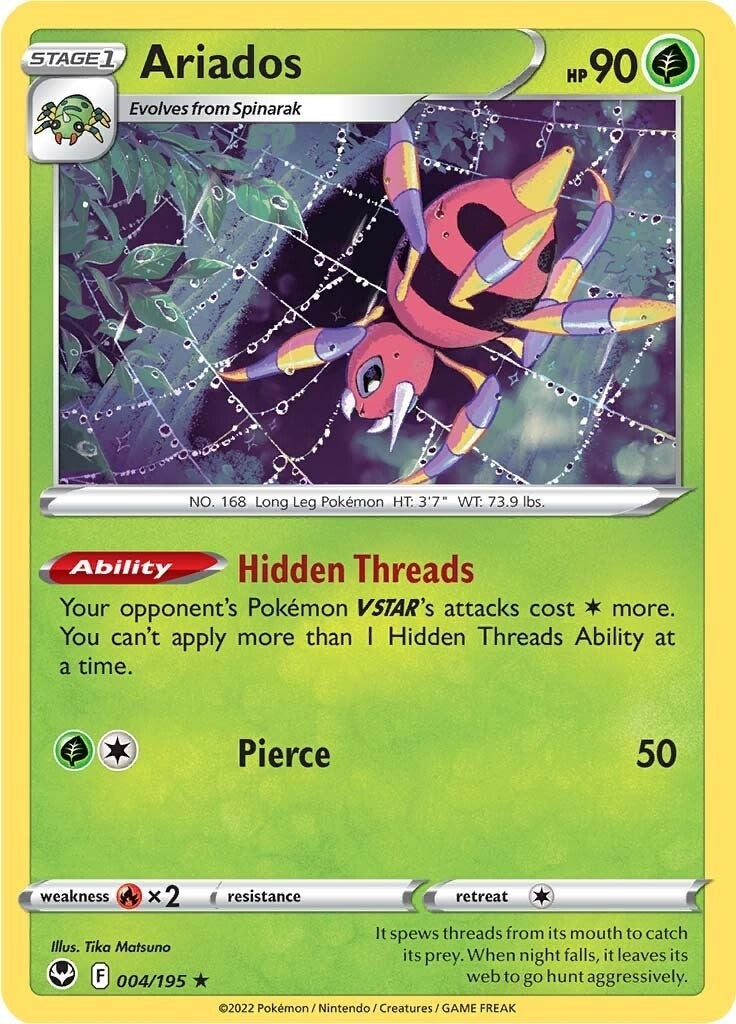Image for Ariados (004/195) (SWSH12: Silver Tempest) (SWSH12) - Pokemon