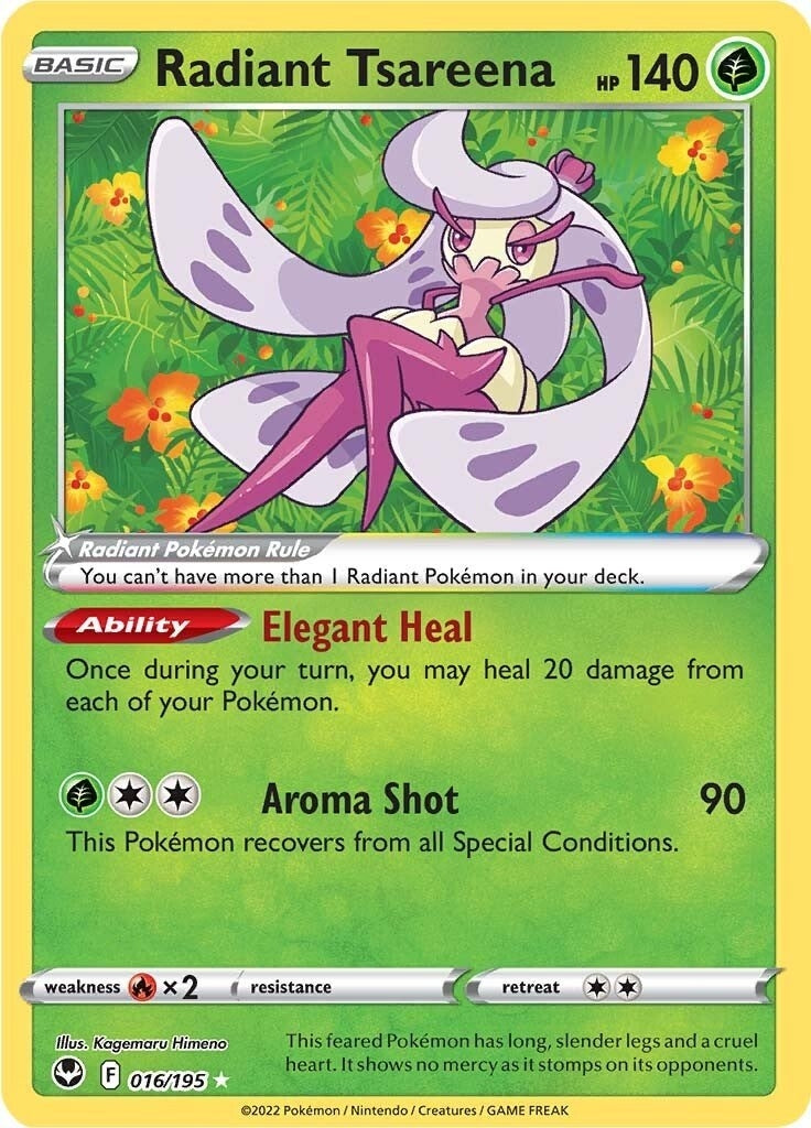 Radiant Tsareena (016/195) (SWSH12: Silver Tempest)