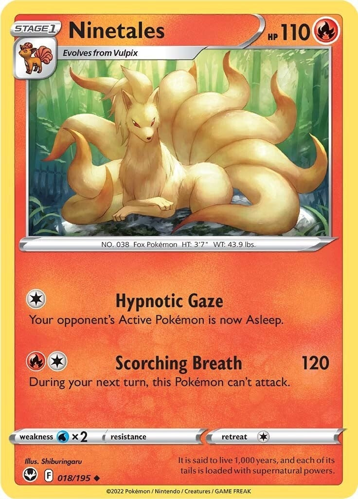 Image for Ninetales (018/195) (SWSH12: Silver Tempest) (SWSH12) - Pokemon