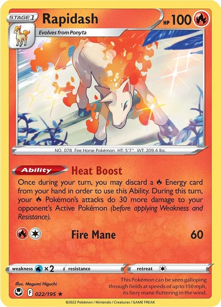 Image for Rapidash (022/195) (SWSH12: Silver Tempest) (SWSH12) - Pokemon