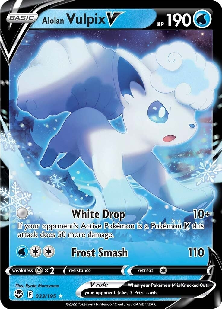 Image for Alolan Vulpix V (033/195) (SWSH12: Silver Tempest) (SWSH12) - Pokemon