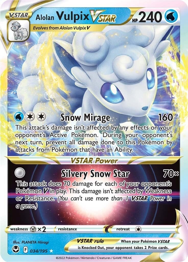 Image for Alolan Vulpix VSTAR (034/195) (SWSH12: Silver Tempest) (SWSH12) - Pokemon