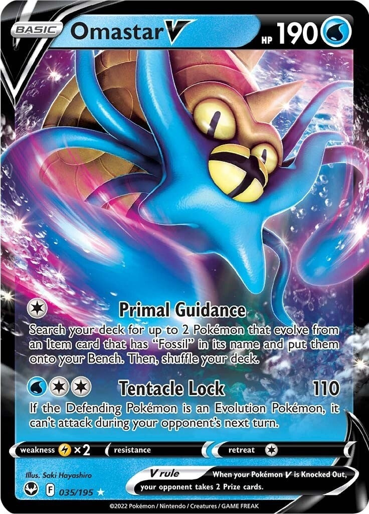 Image for Omastar V (035/195) (SWSH12: Silver Tempest) (SWSH12) - Pokemon