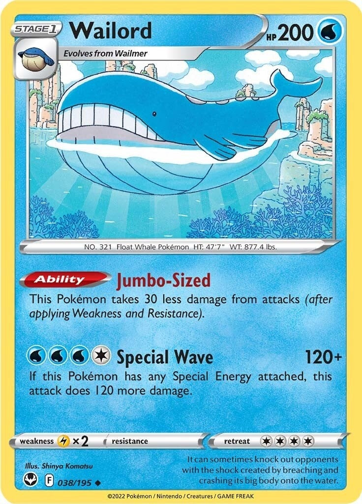 Image for Wailord (038/195) (SWSH12: Silver Tempest) (SWSH12) - Pokemon