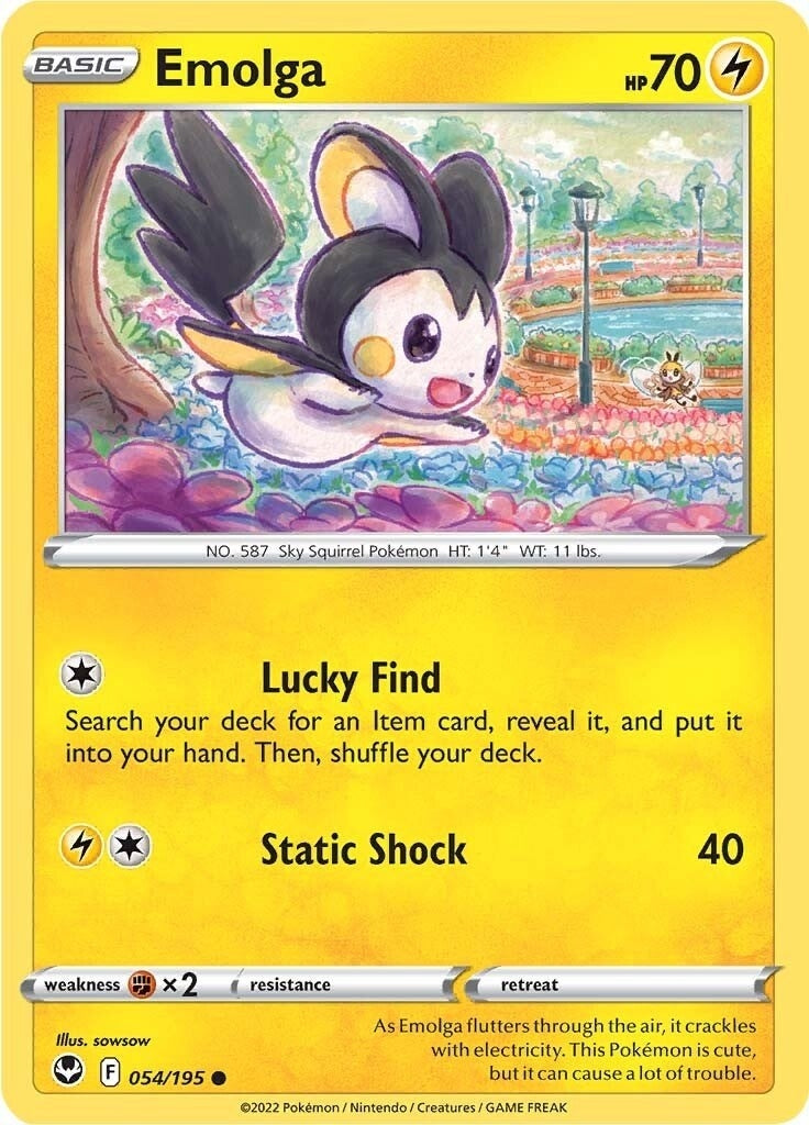 Image for Emolga (054/195) (SWSH12: Silver Tempest) (SWSH12) - Pokemon