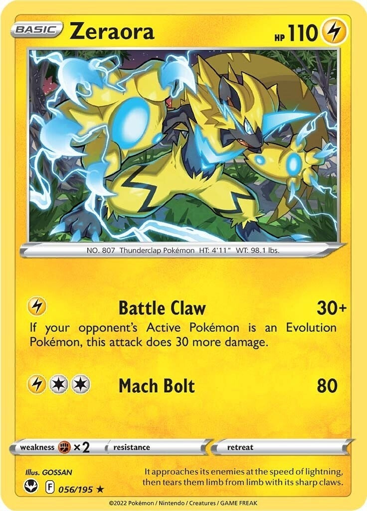 Image for Zeraora (056/195) (SWSH12: Silver Tempest) (SWSH12) - Pokemon
