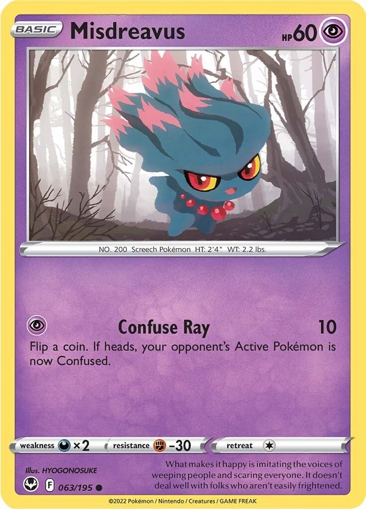 Image for Misdreavus (063/195) (SWSH12: Silver Tempest) (SWSH12) - Pokemon