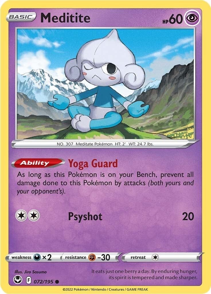 Image for Meditite (072/195) (SWSH12: Silver Tempest) (SWSH12) - Pokemon