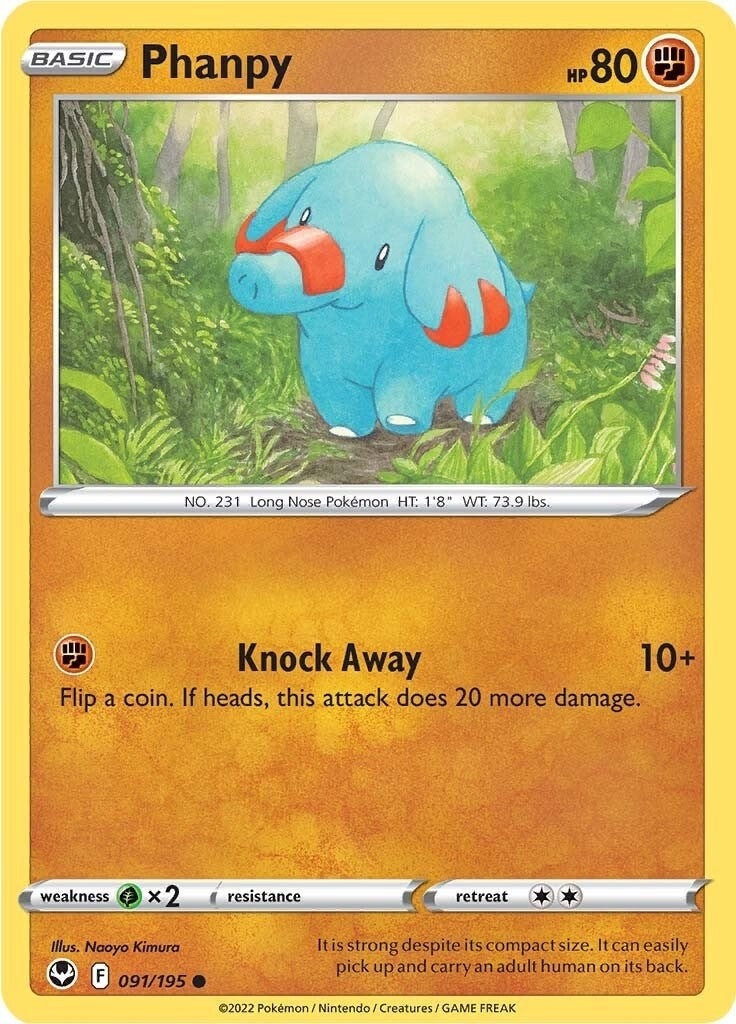 Image for Phanpy (091/195) (SWSH12: Silver Tempest) (SWSH12) - Pokemon