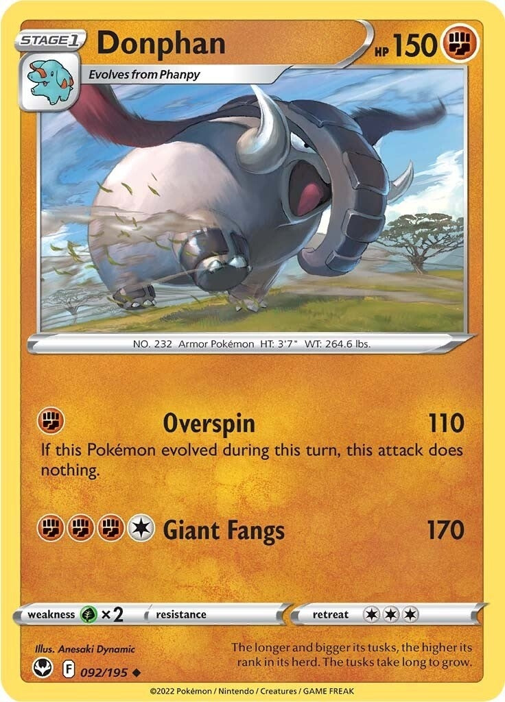 Image for Donphan (092/195) (SWSH12: Silver Tempest) (SWSH12) - Pokemon