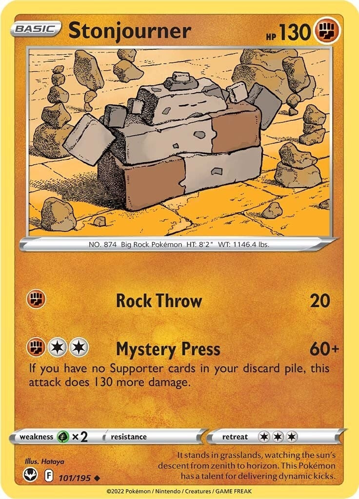 Image for Stonjourner (101/195) (SWSH12: Silver Tempest) (SWSH12) - Pokemon