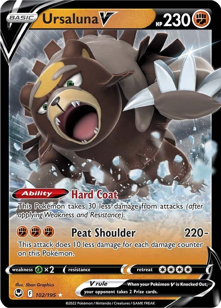 Image for Ursaluna V (102/195) (SWSH12: Silver Tempest) (SWSH12) - Pokemon