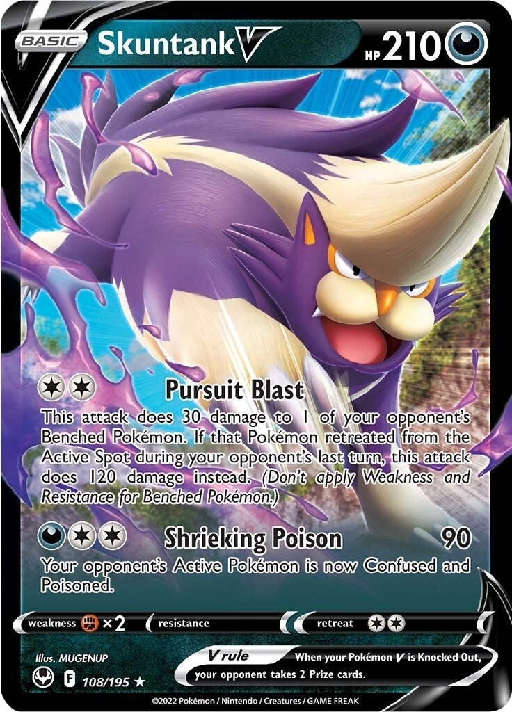 Image for Skuntank V (108/195) (SWSH12: Silver Tempest) (SWSH12) - Pokemon