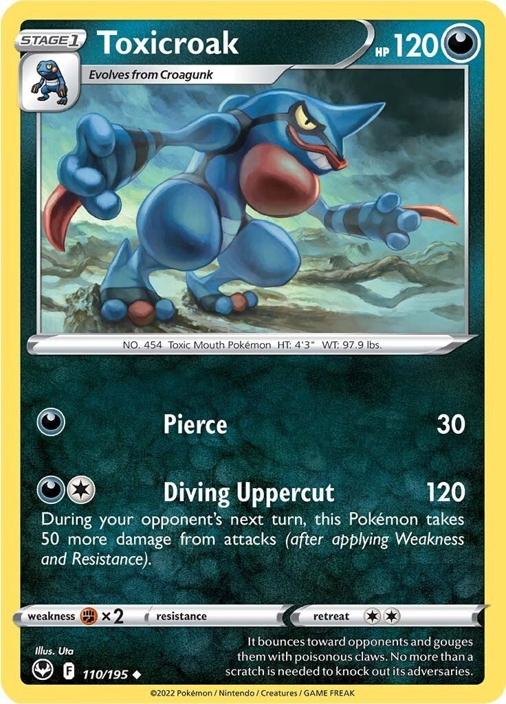 Image for Toxicroak (110/195) (SWSH12: Silver Tempest) (SWSH12) - Pokemon