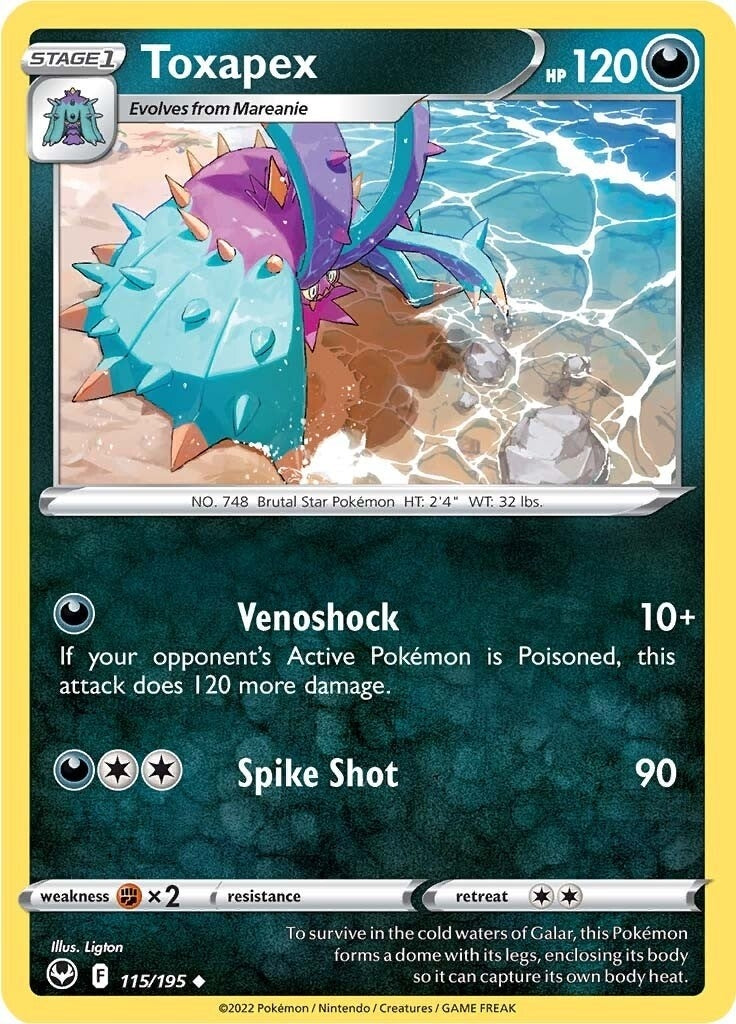 Image for Toxapex (115/195) (SWSH12: Silver Tempest) (SWSH12) - Pokemon