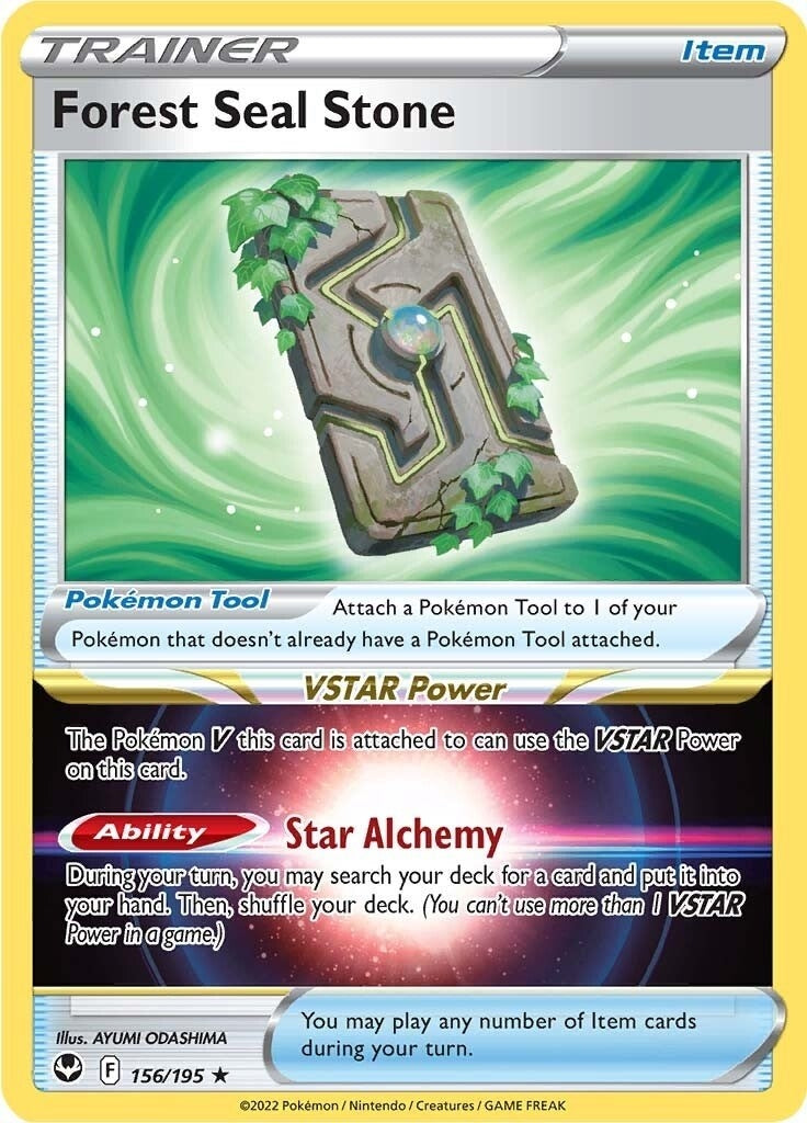 Image for Forest Seal Stone (156/195) (SWSH12: Silver Tempest) (SWSH12) - Pokemon