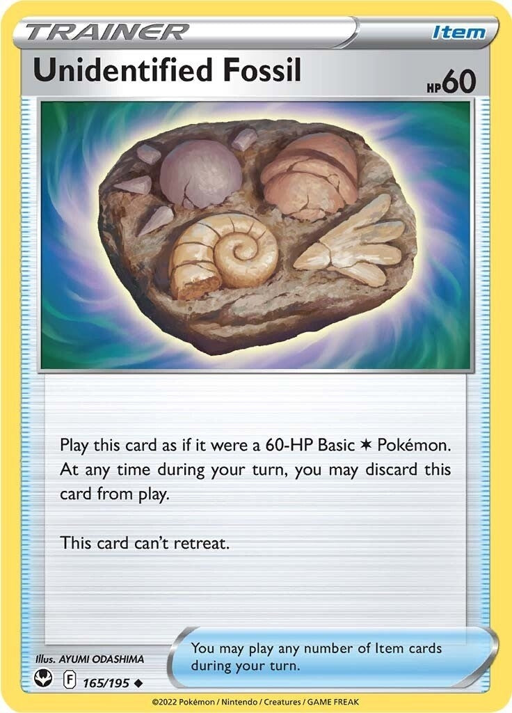 Image for Unidentified Fossil (165/195) (SWSH12: Silver Tempest) (SWSH12) - Pokemon