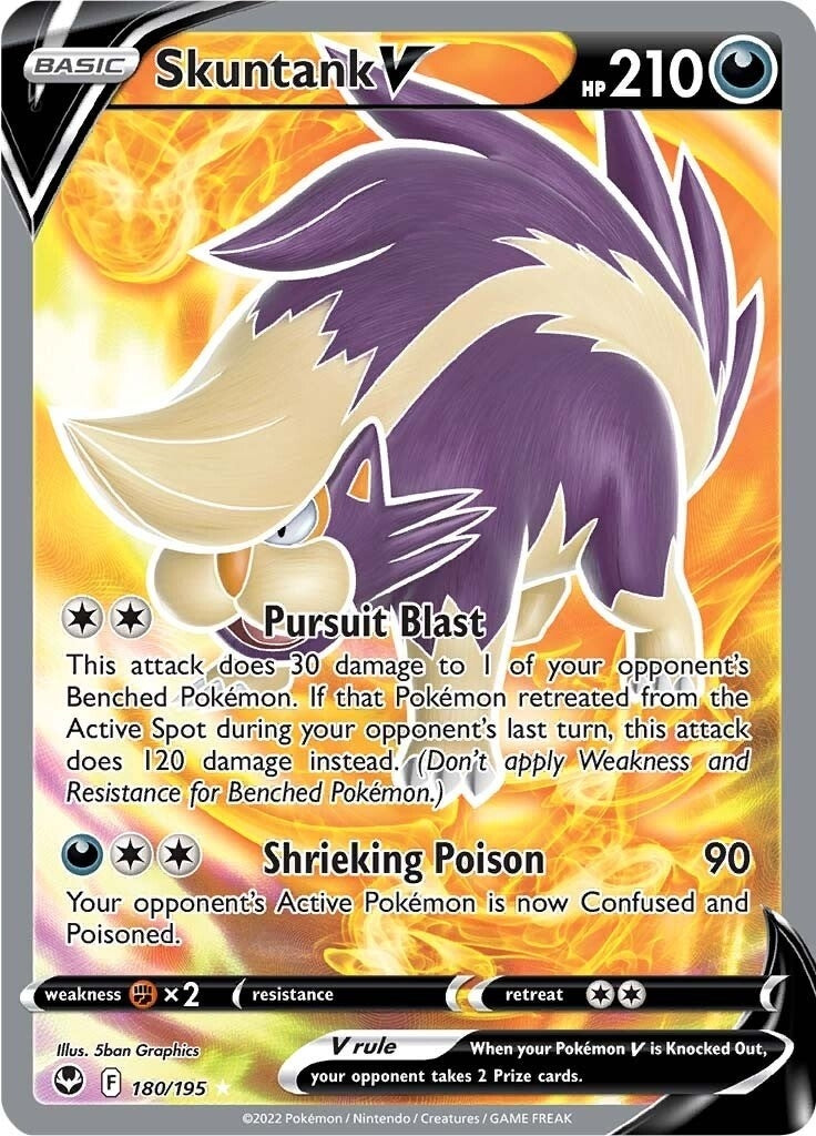 Image for Skuntank V (Full Art) (180/195) (SWSH12: Silver Tempest) (SWSH12) - Pokemon