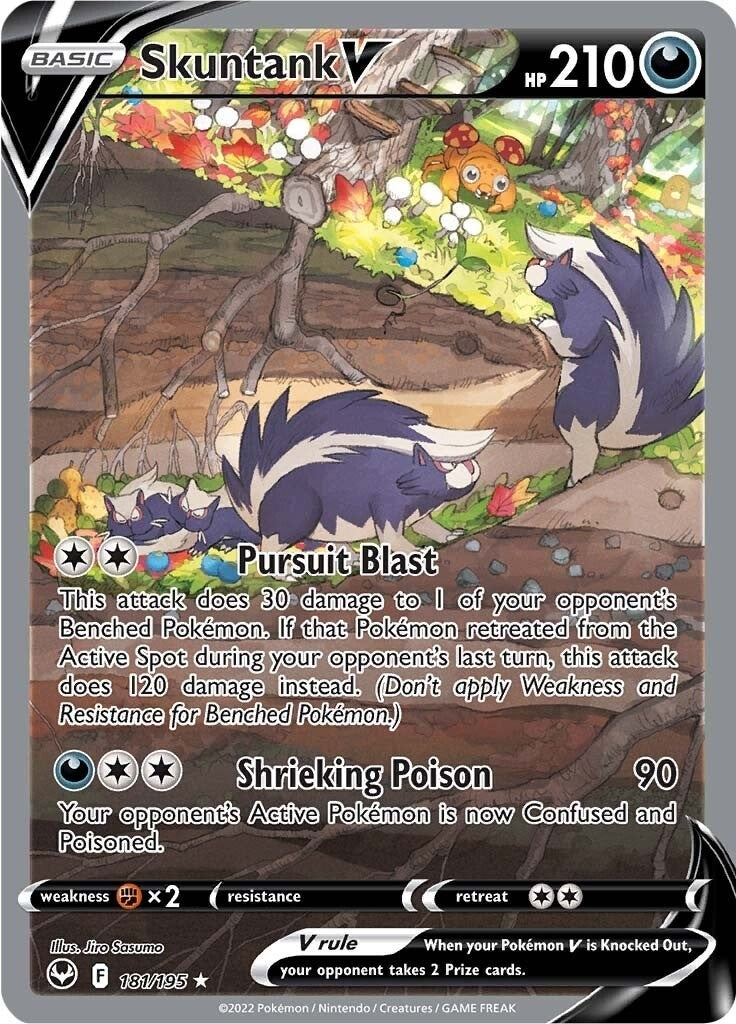 Image for Skuntank V (Alternate Full Art) (181/195) (SWSH12: Silver Tempest) (SWSH12) - Pokemon