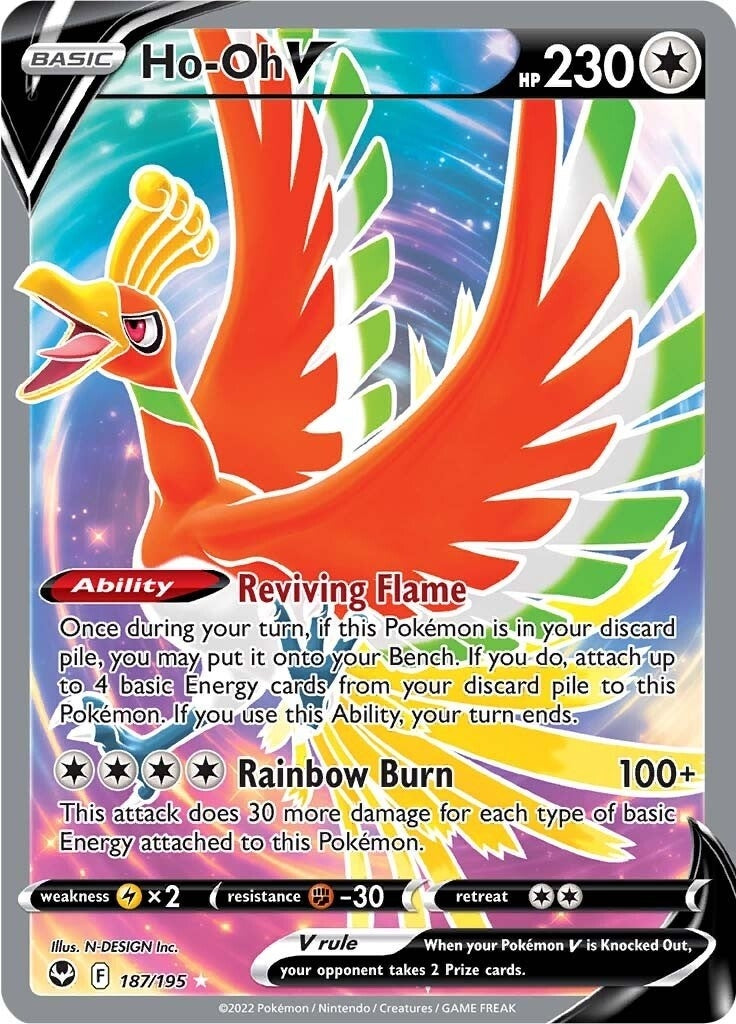 Image for Ho-Oh V (Full Art) (187/195) (SWSH12: Silver Tempest) (SWSH12) - Pokemon