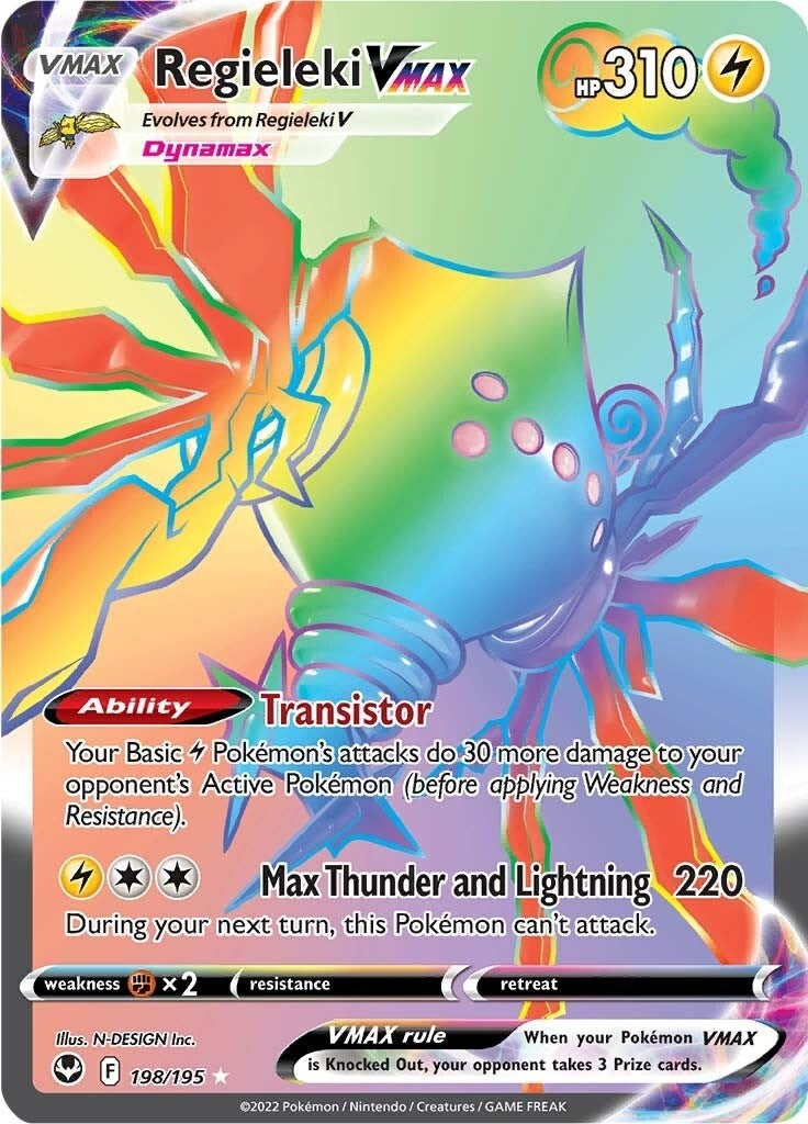 Image for Regieleki VMAX (Secret) (198/195) (SWSH12: Silver Tempest) (SWSH12) - Pokemon