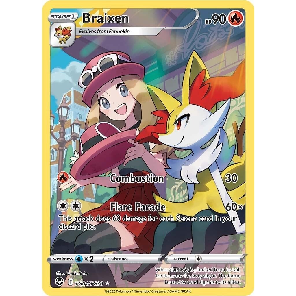 Braixen (TG01/TG30) (SWSH12: Silver Tempest Trainer Gallery) - PokeBox USA