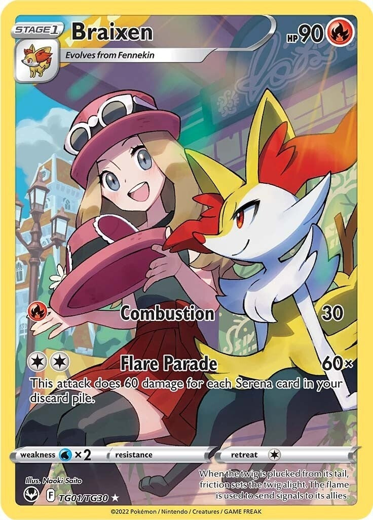 Braixen (TG01/TG30) (SWSH12: Silver Tempest Trainer Gallery) - PokeBox USA