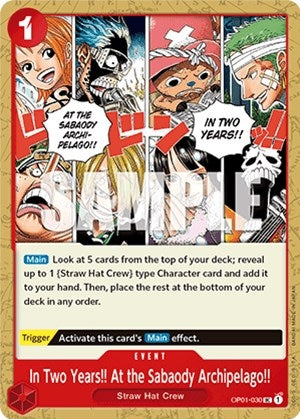 Image for In Two Years!! At the Sabaody Archipelago!! (OP01-030) (Romance Dawn) (OP01) - One Piece Card Game