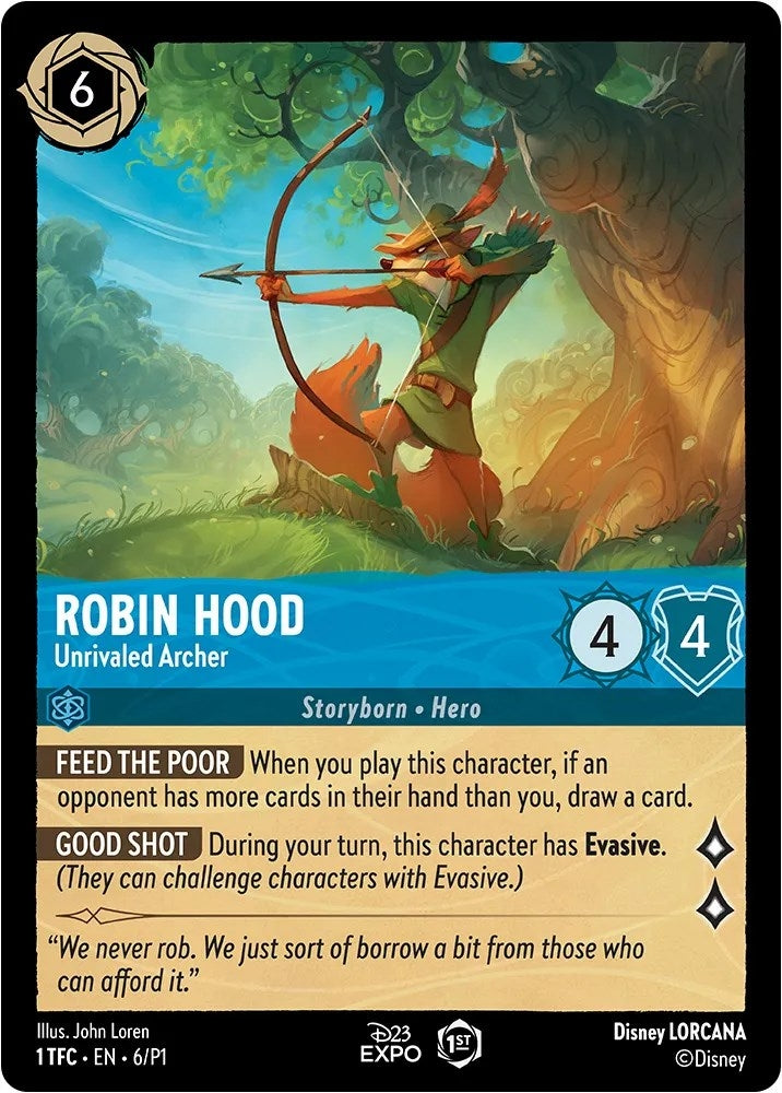 Image for Robin Hood - Unrivaled Archer (6) (D23 Promos) (D23) - Disney Lorcana