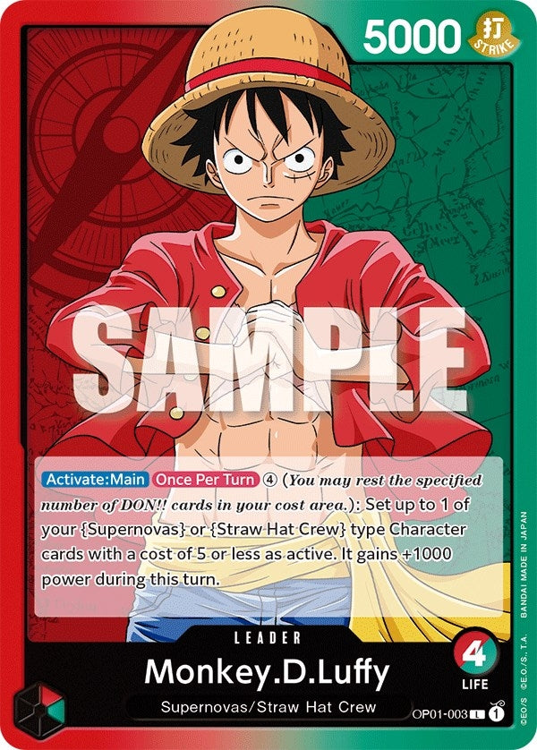 Image for Monkey.D.Luffy (003) (OP01-003) (Romance Dawn) (OP01) - One Piece Card Game
