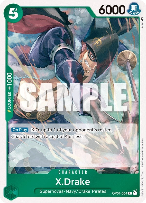 Image for X.Drake (054) (OP01-054) (Romance Dawn) (OP01) - One Piece Card Game