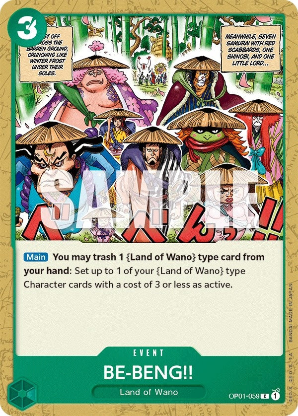 Image for BE-BENG!! (OP01-059) (Romance Dawn) (OP01) - One Piece Card Game