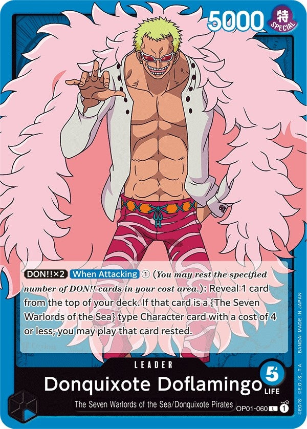 Image for Donquixote Doflamingo (060) (OP01-060) (Romance Dawn) (OP01) - One Piece Card Game